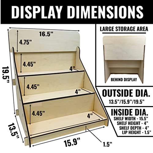 3 Step Riser Display Stand - Great for Soaps, Candles and Tumblers