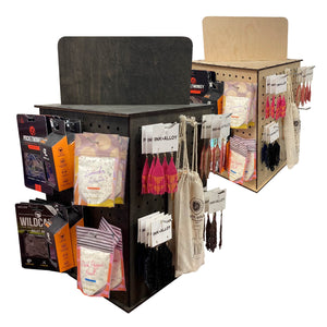 4 Sided Rotating Pegboard Display - Great for Peg Board Hooks or Bins and More