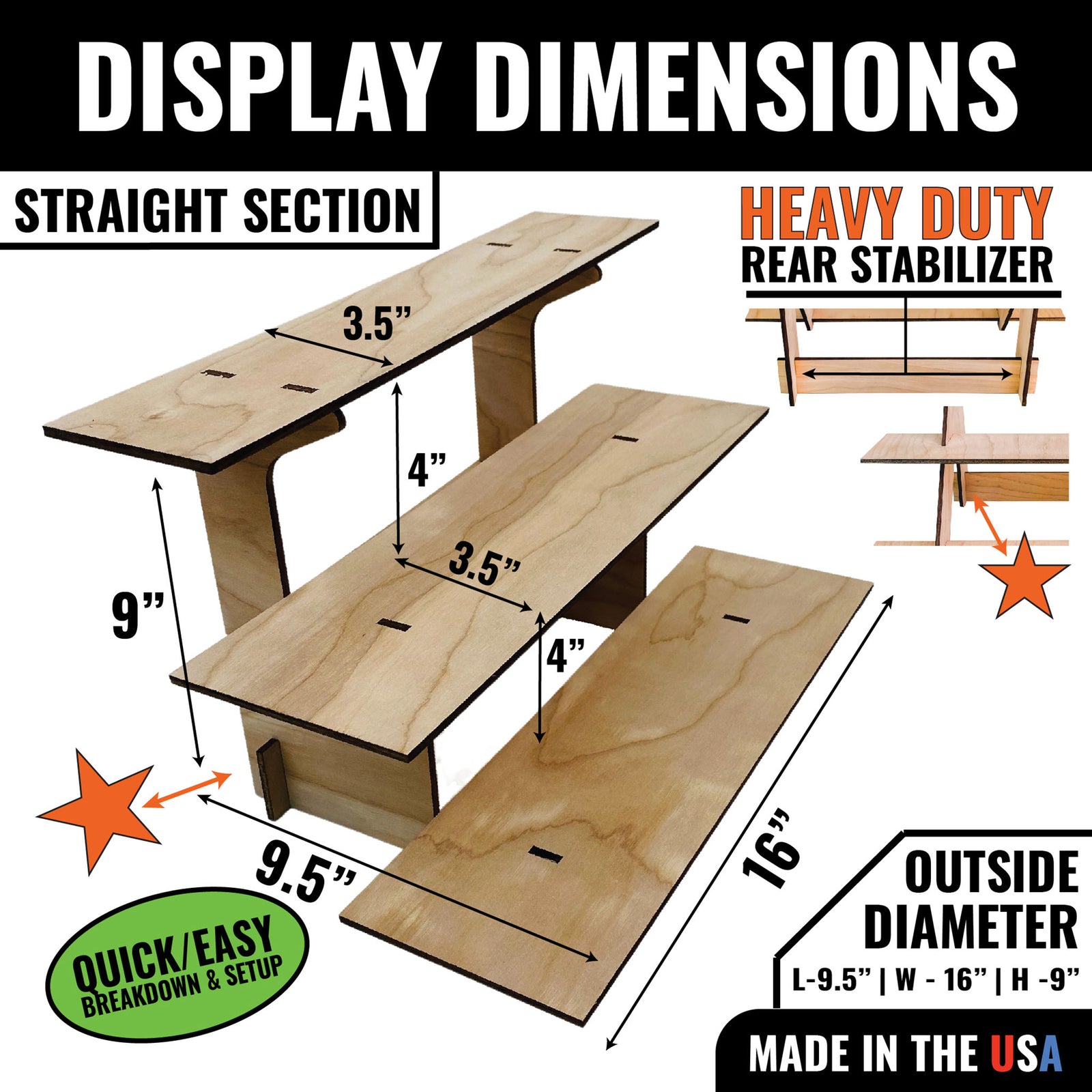 Internal Display Base Wooden Display Bases