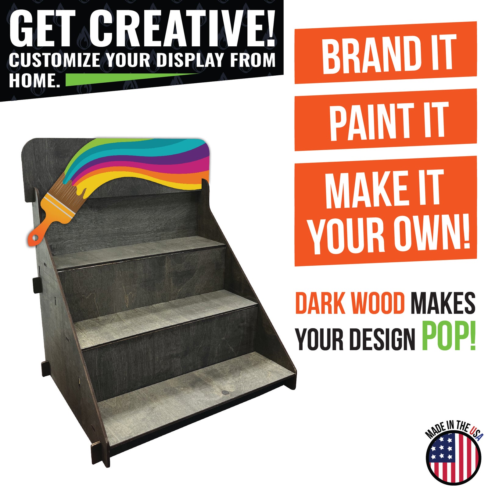 3 Step Riser Display Stand - Great for Soaps, Candles and Tumblers