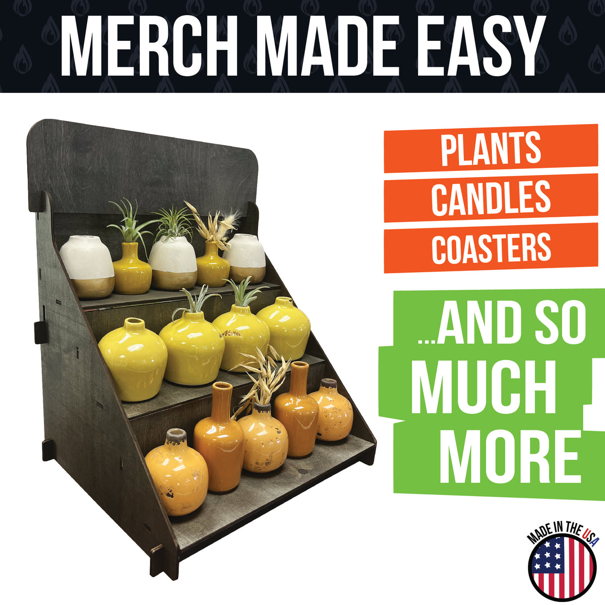 3 Step Riser Display Stand - Great for Soaps, Candles and Tumblers ...