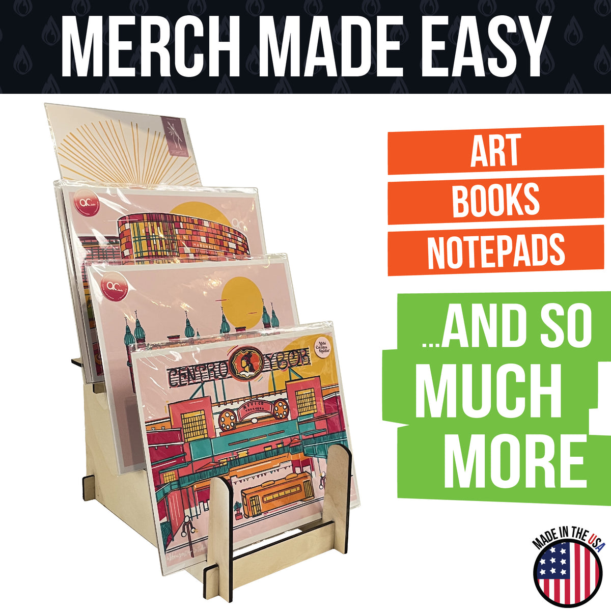Multi-Purpose Display Stand - Art Prints, Book &amp; Records- Large