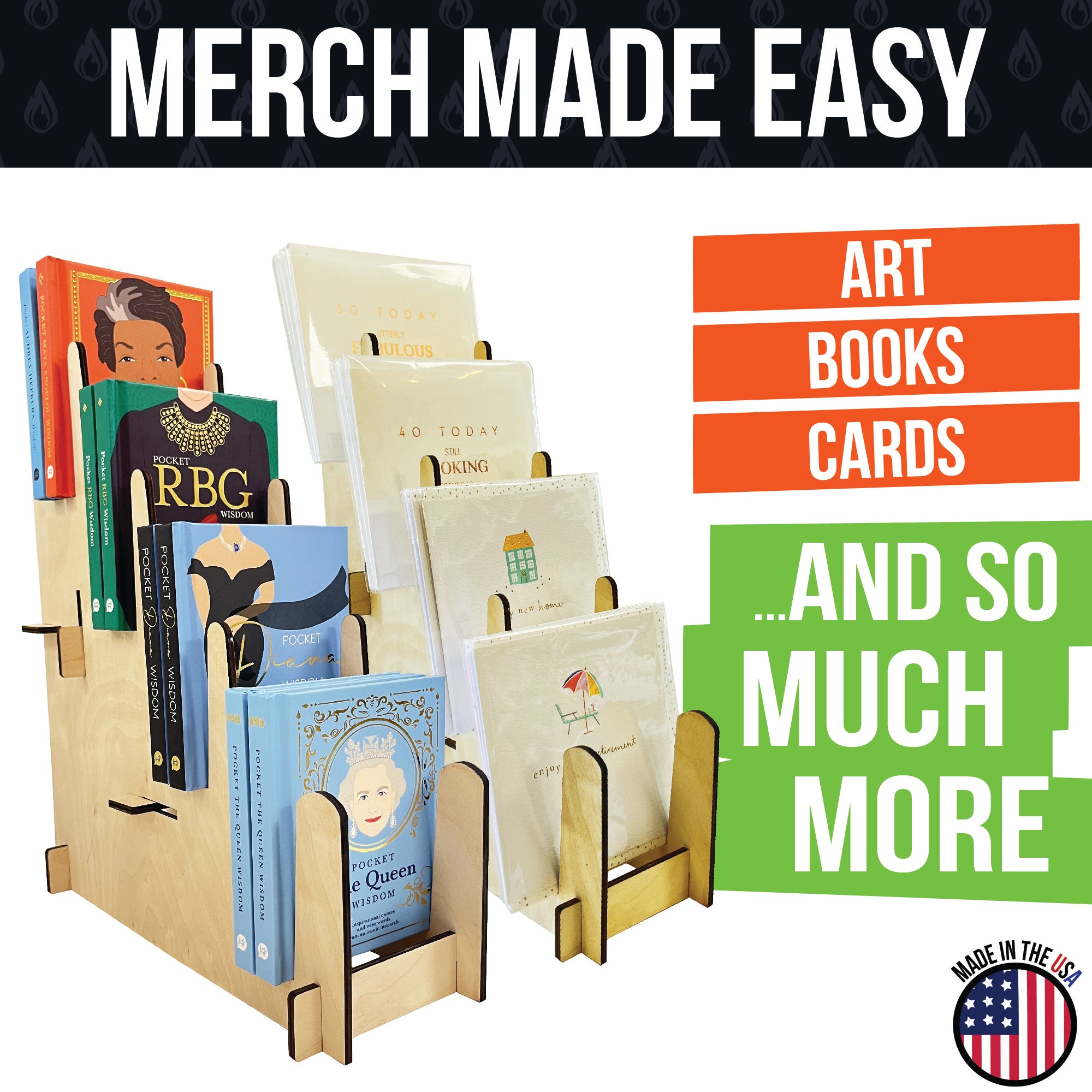 Multi-Purpose Display Stand - Great for Art Prints, Book & Records - Small