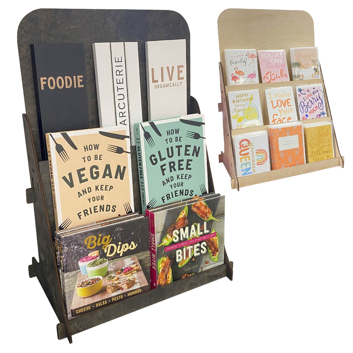 3 Tier Stationary Greeting Card Display - Great for Greeting Cards, Books, Postcards and More