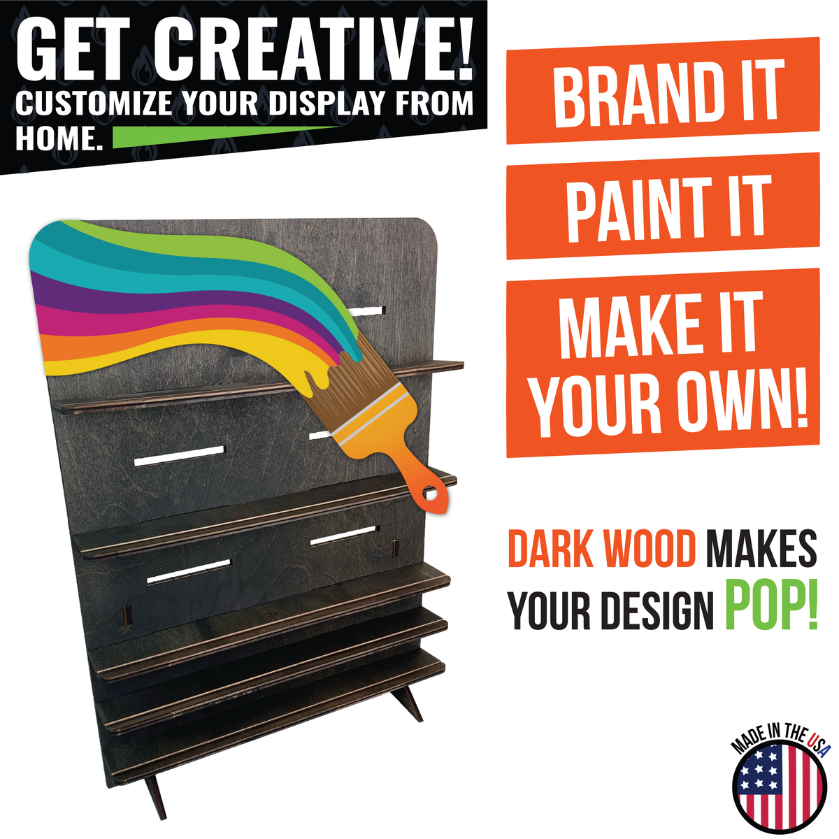 Jewelry &amp; Small Product Display Stand with Adjustable Shelves - Great for Jewelry or Cards