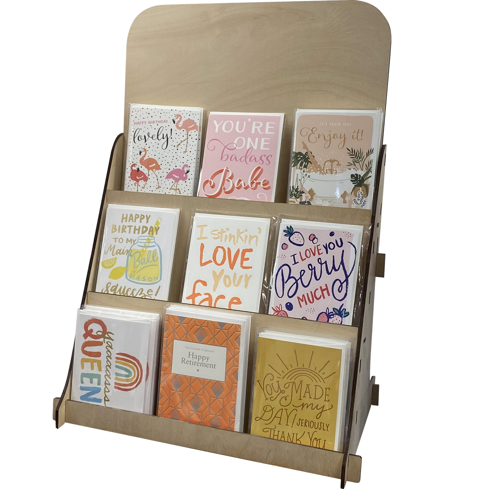 3 Tier Stationary Greeting Card Display - Great for Greeting Cards, Books, Postcards and More