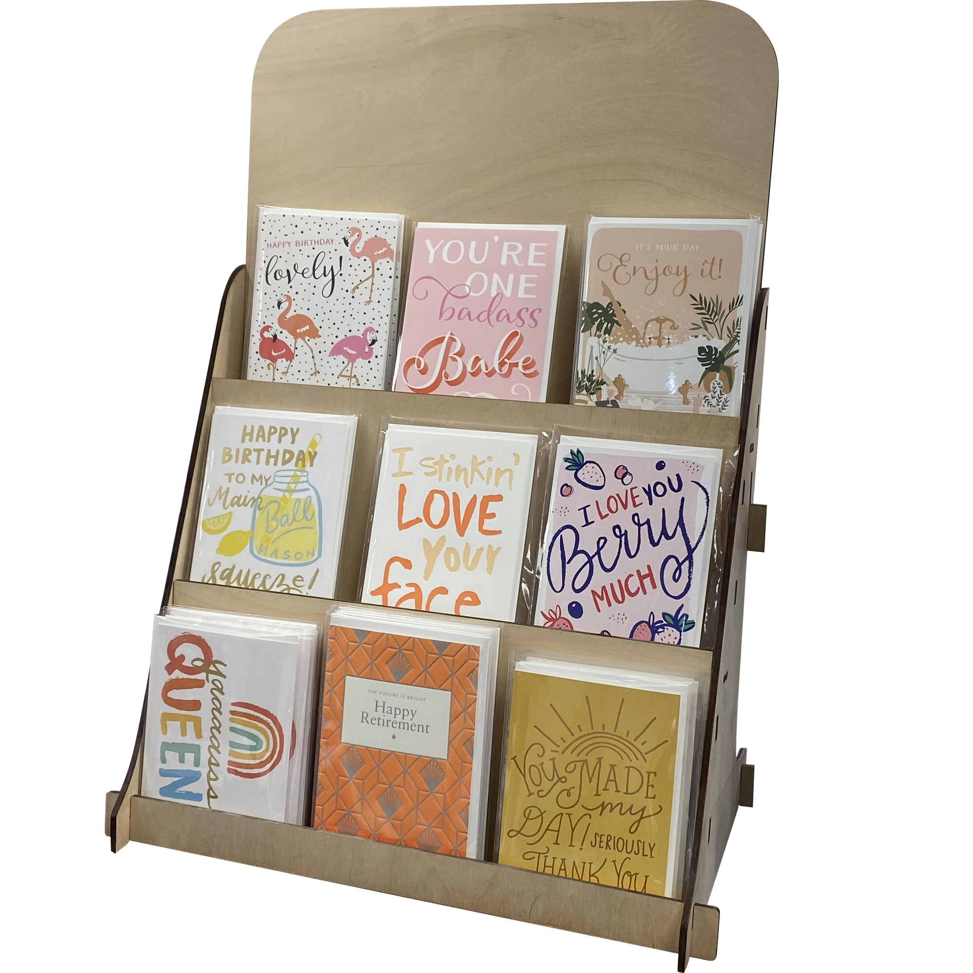 3 Tier Stationary Greeting Card Display - Great for Greeting Cards, Books, Postcards and More