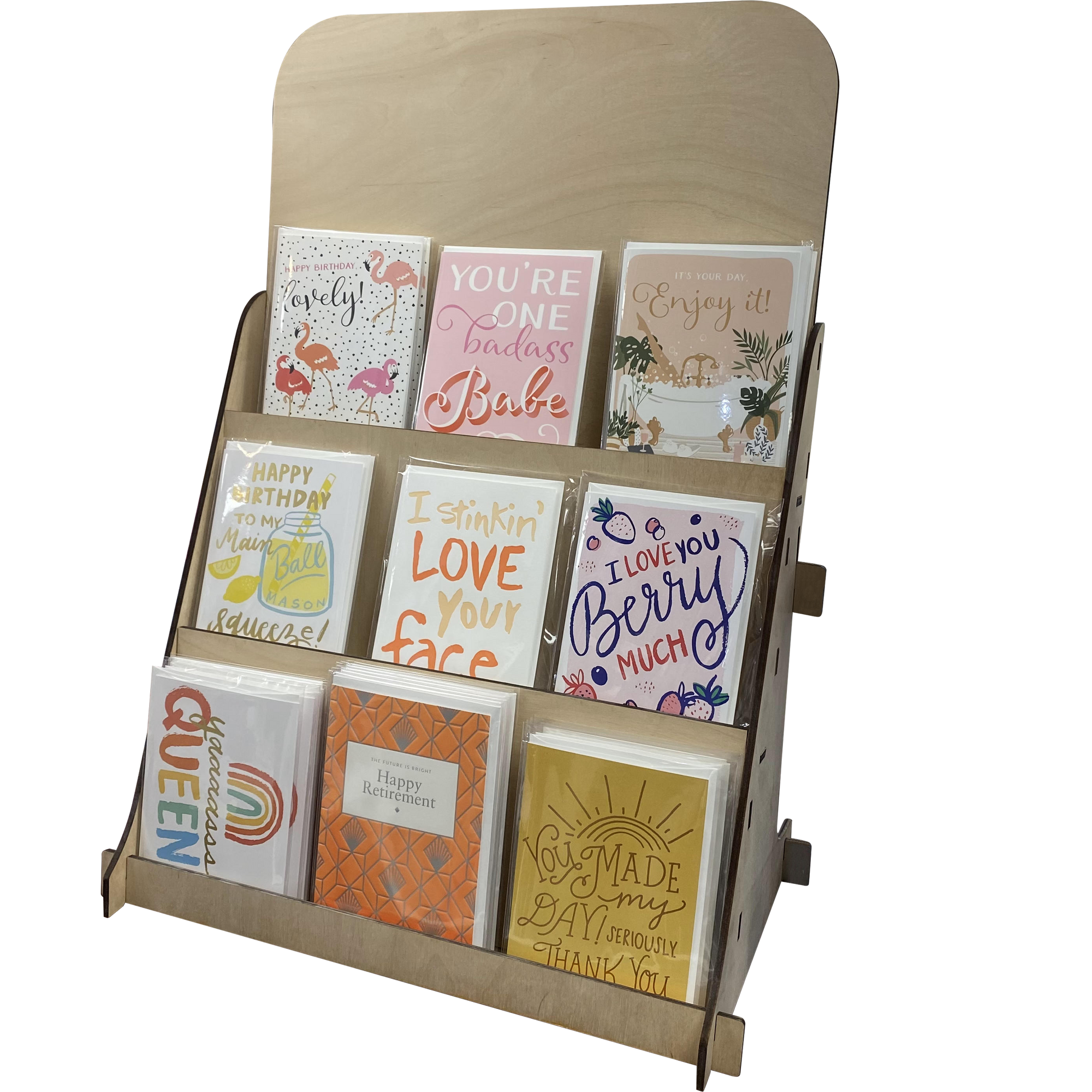 3 Tier Stationary Greeting Card Display - Great for Greeting Cards, Books, Postcards and More