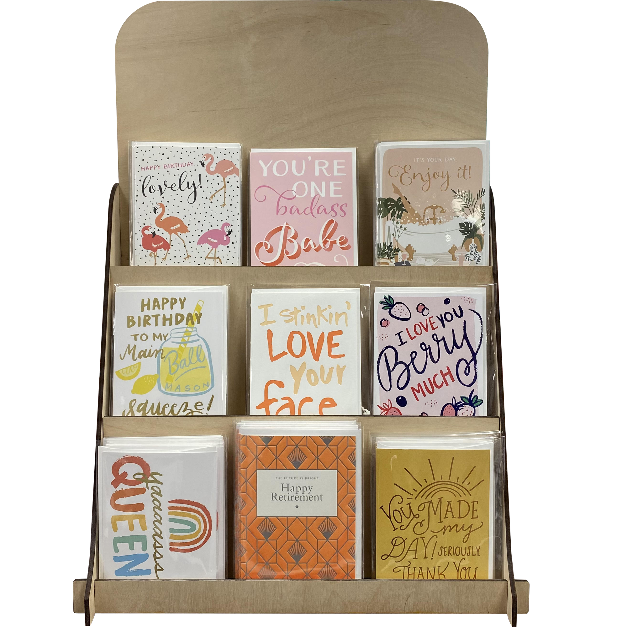 3 Tier Stationary Greeting Card Display - Great for Greeting Cards, Books, Postcards and More