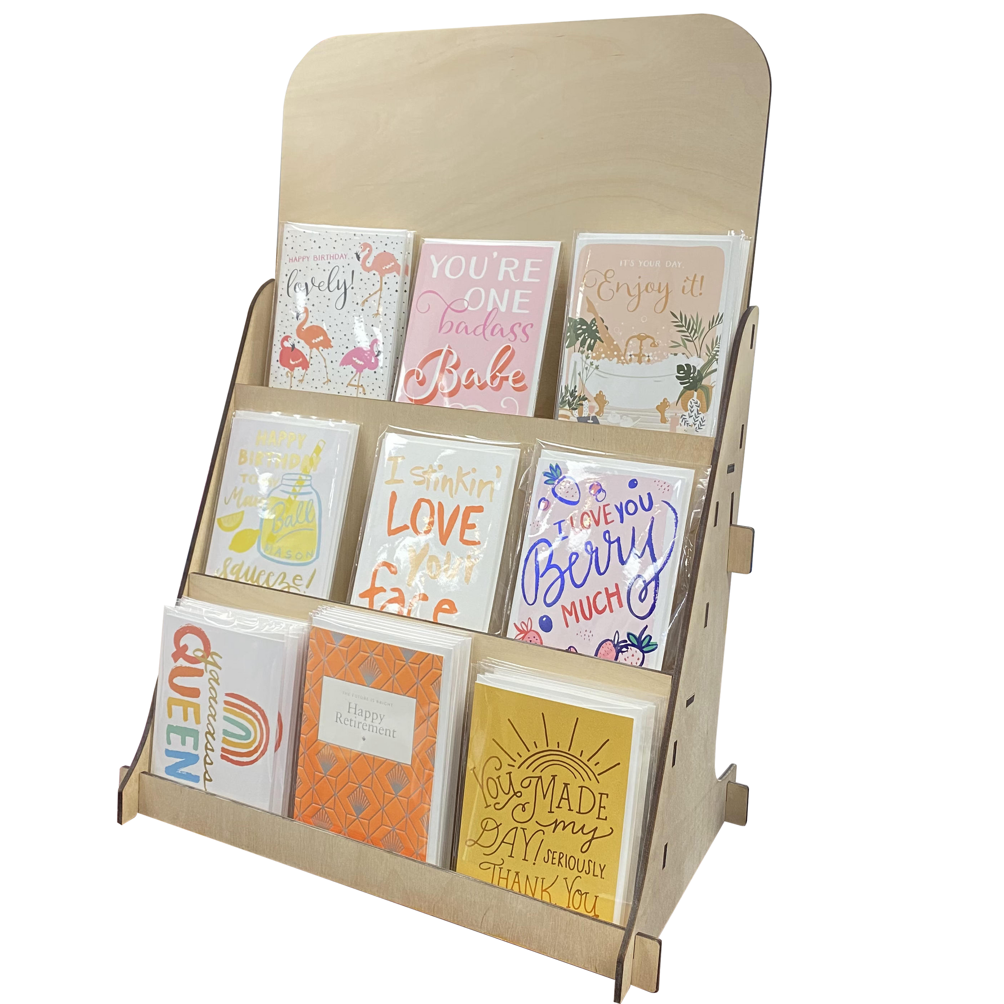 3 Tier Stationary Greeting Card Display - Great for Greeting Cards, Books, Postcards and More