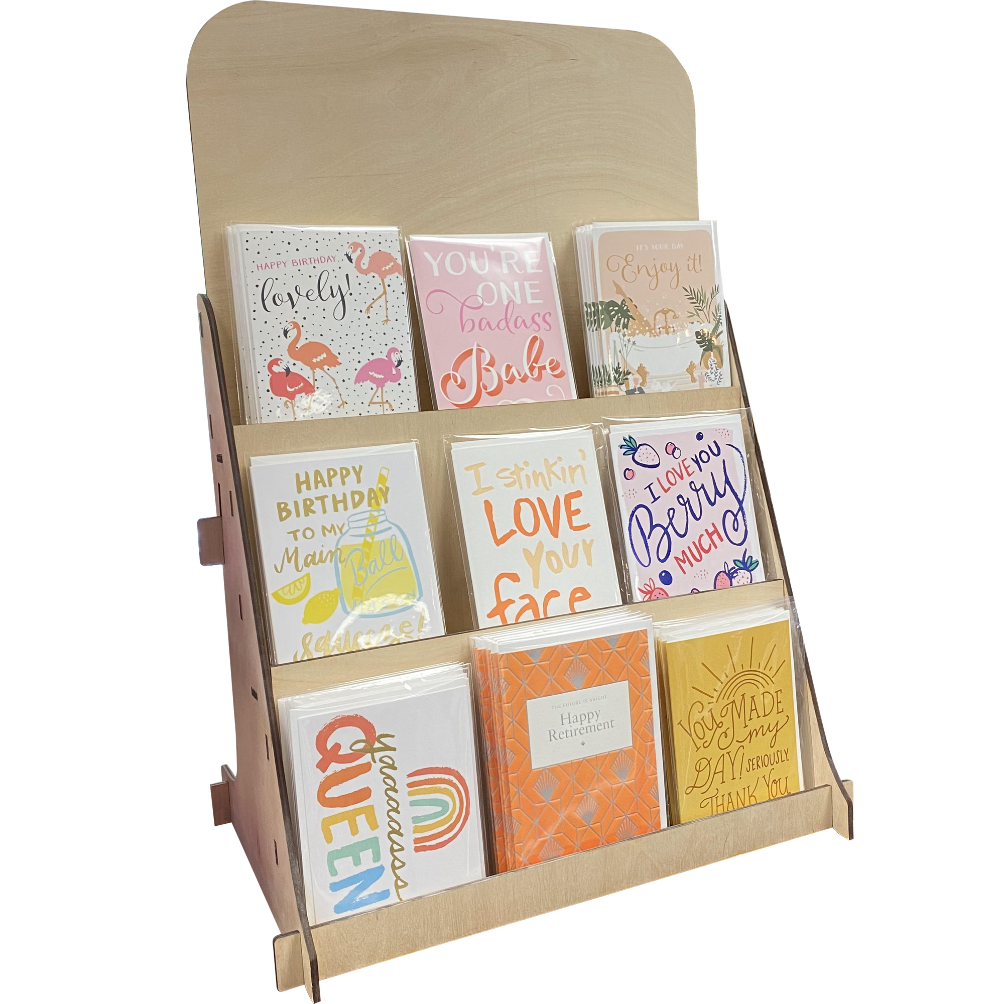 3 Tier Stationary Greeting Card Display - Great for Greeting Cards, Books, Postcards and More