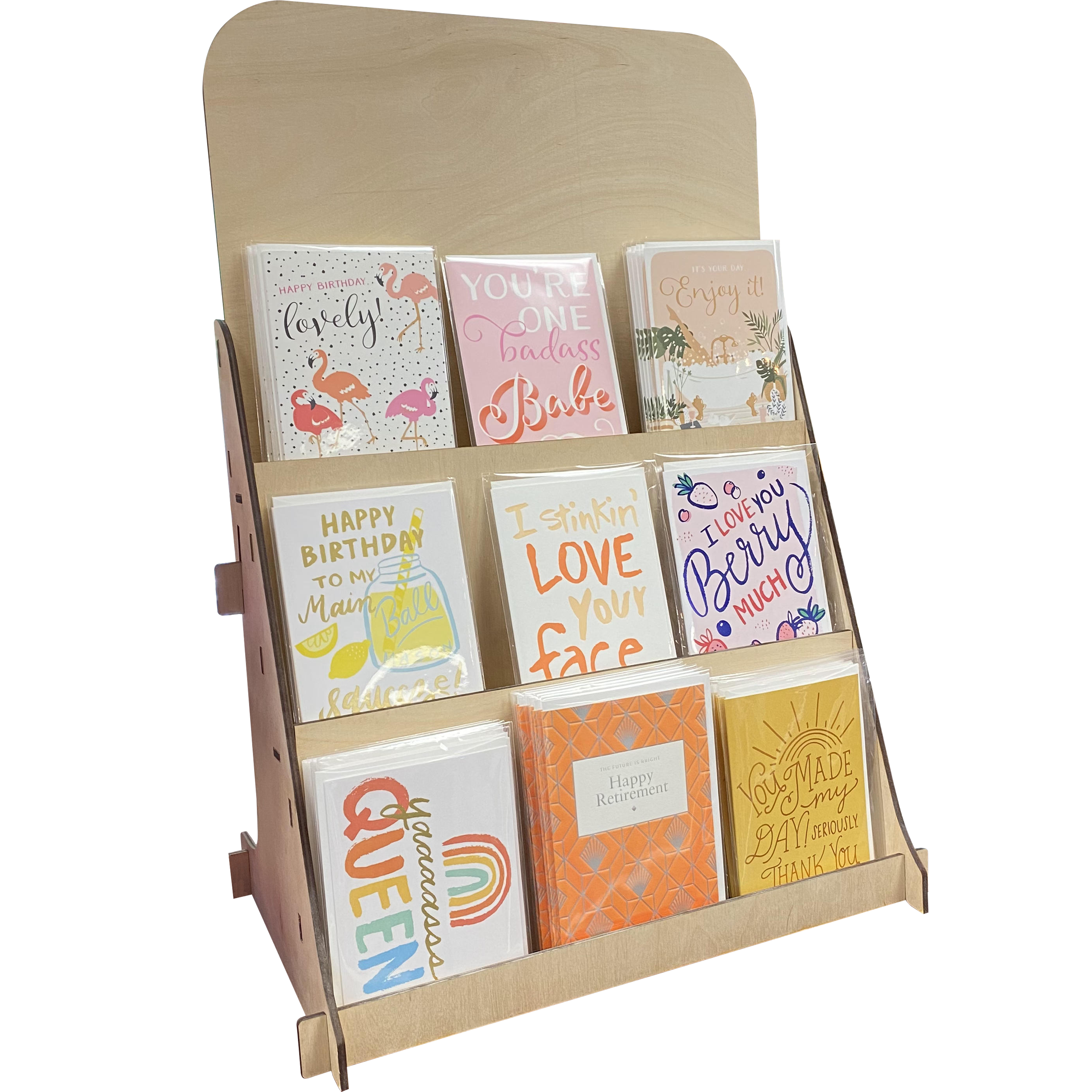greeting card display case 3 Tier Stationary Greeting Card Display - Great for Greeting Cards, Bo