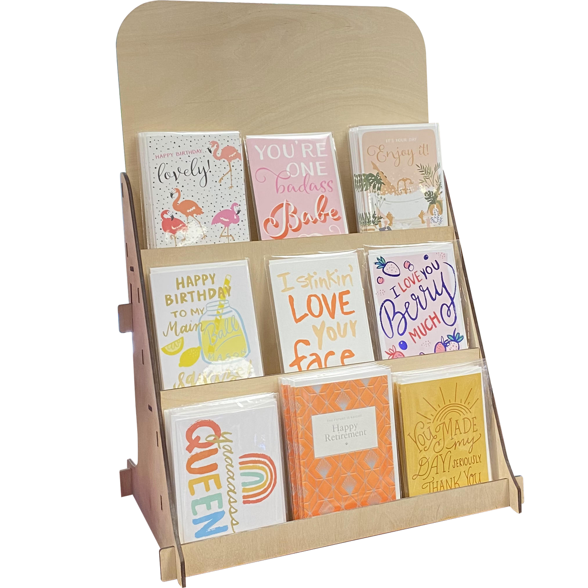 3 Tier Stationary Greeting Card Display - Great for Greeting Cards, Books, Postcards and More