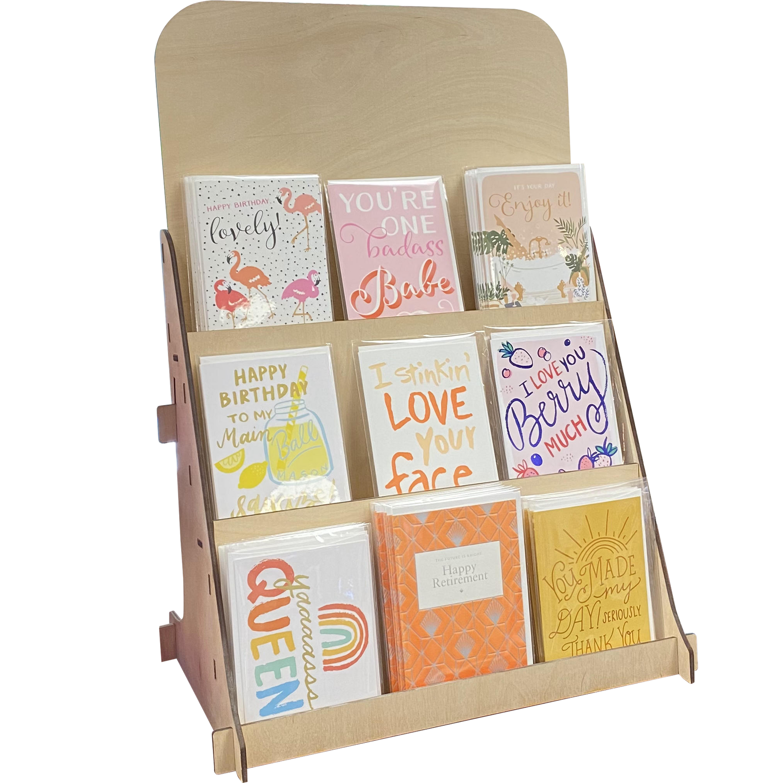 3 Tier Stationary Greeting Card Display - Great for Greeting Cards, Books, Postcards and More