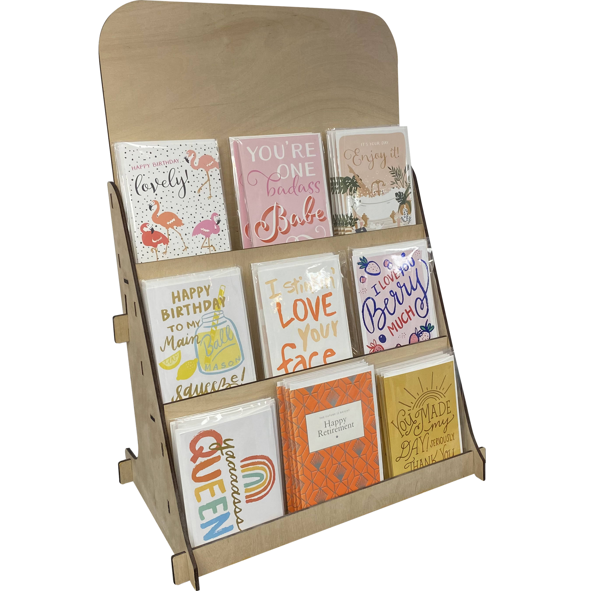 3 Tier Stationary Greeting Card Display - Great for Greeting Cards, Books, Postcards and More