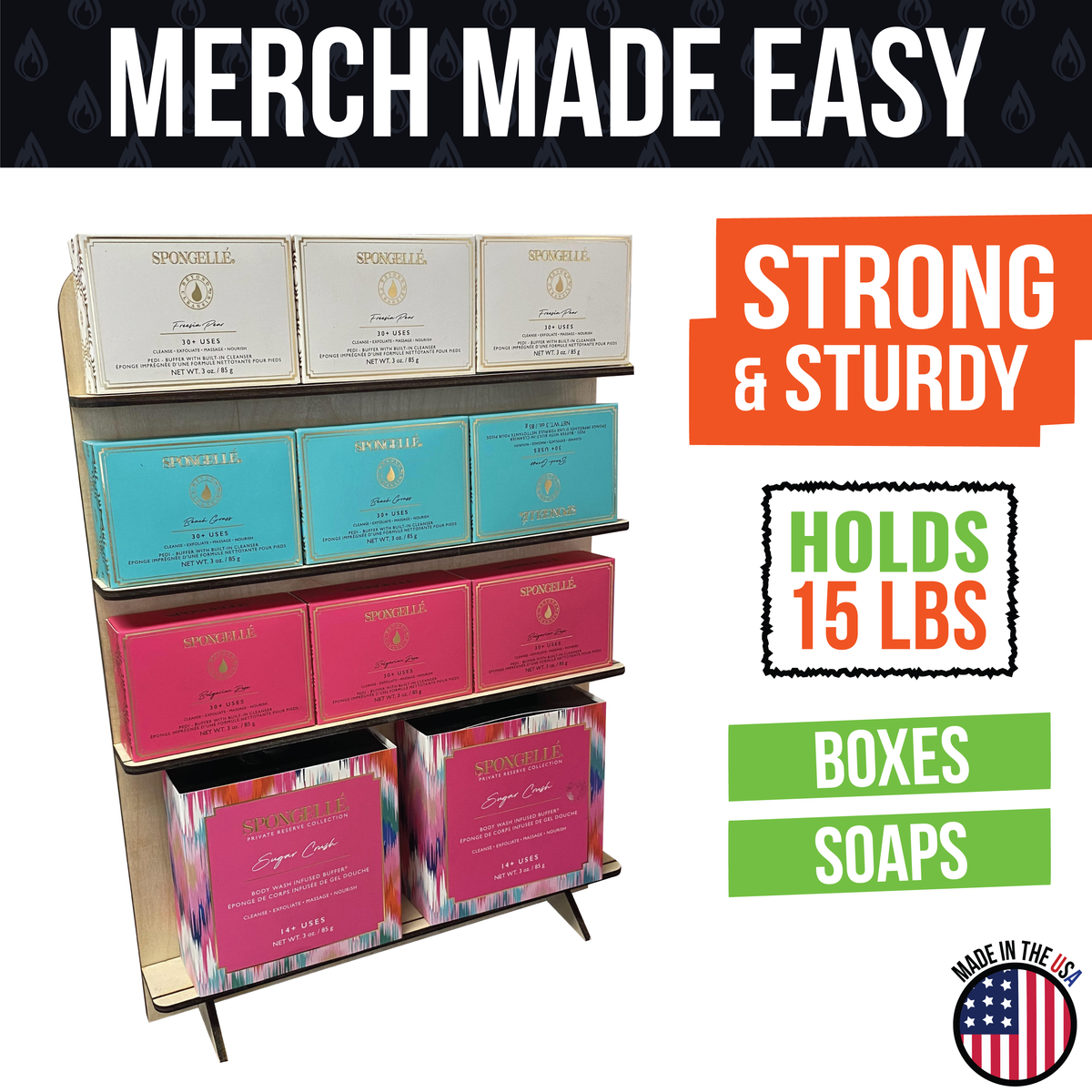 Jewelry &amp; Small Product Display Stand with Adjustable Shelves - Great for Jewelry or Cards