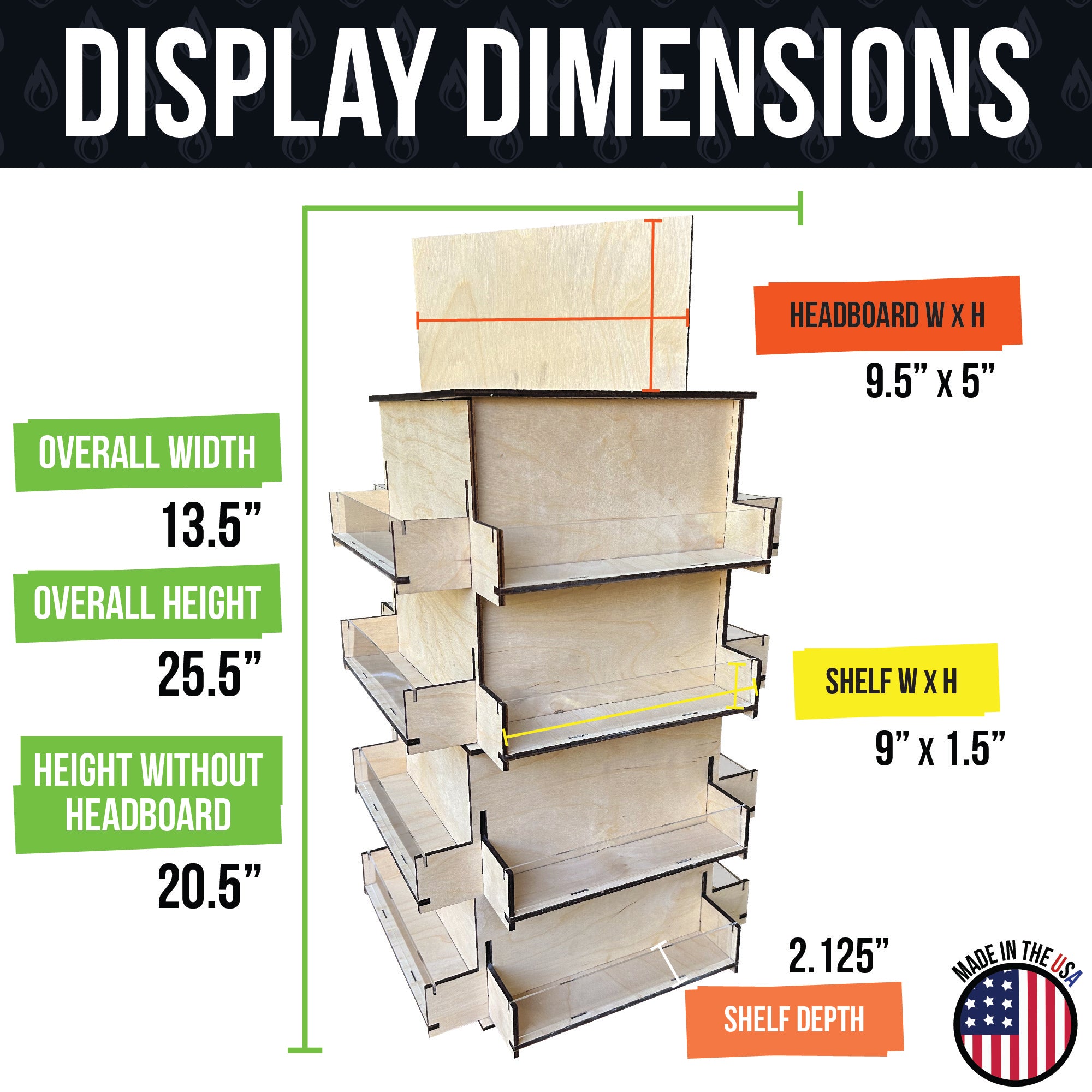 4-Sided Multi Level Rotating Display Stand - Great for Stickers