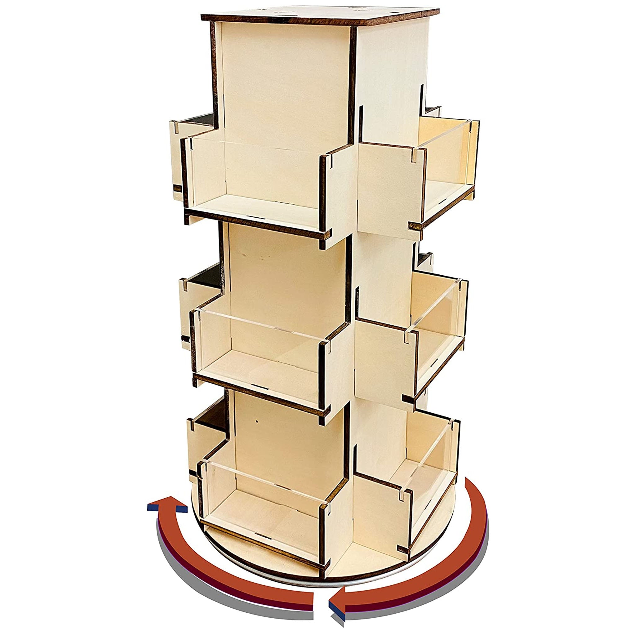 4-Sided Multi Level Rotating Display Stand - Great for Stickers