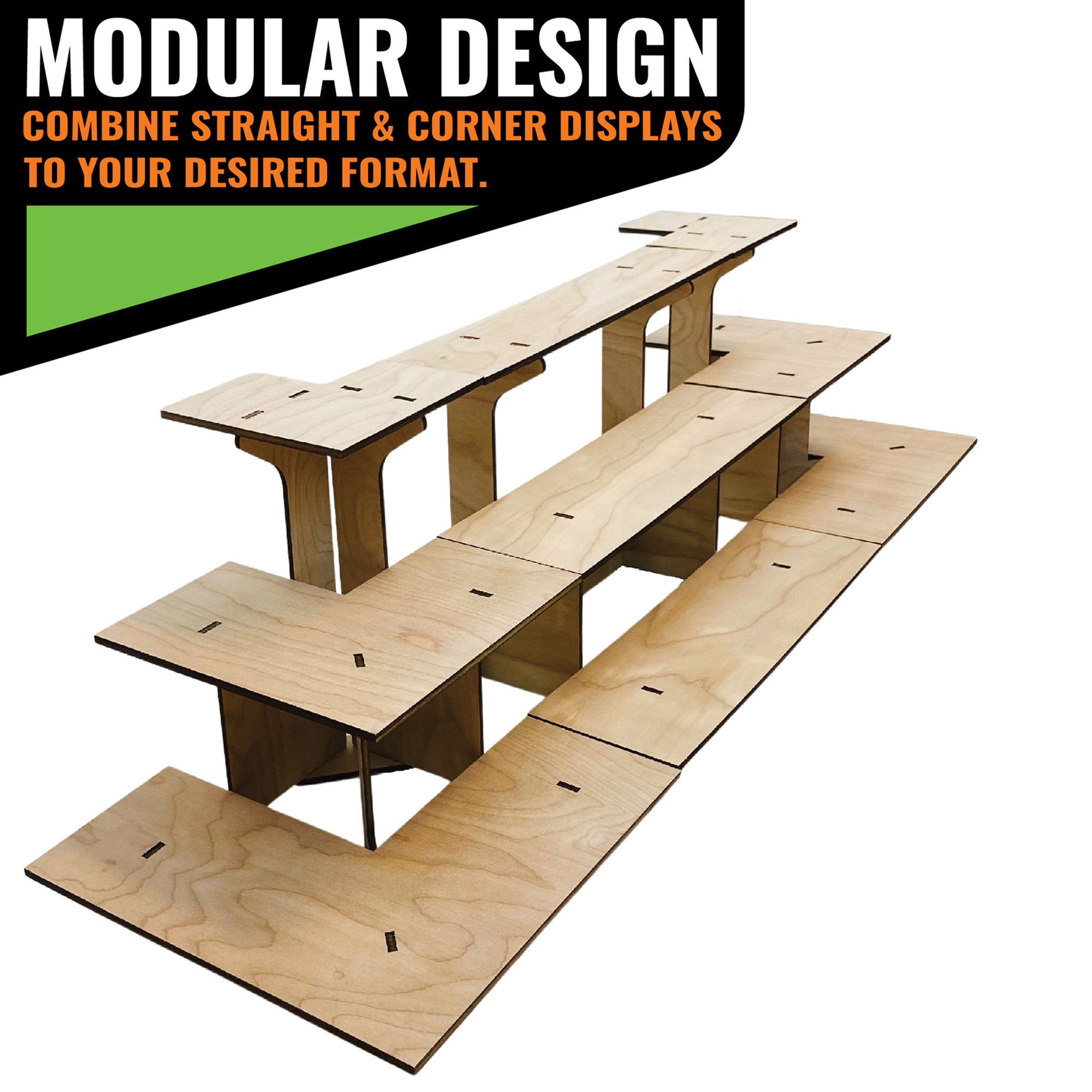 3-Tier Retail Counter Straight Display - Great for Candles, Cups, Tumblers and Plants